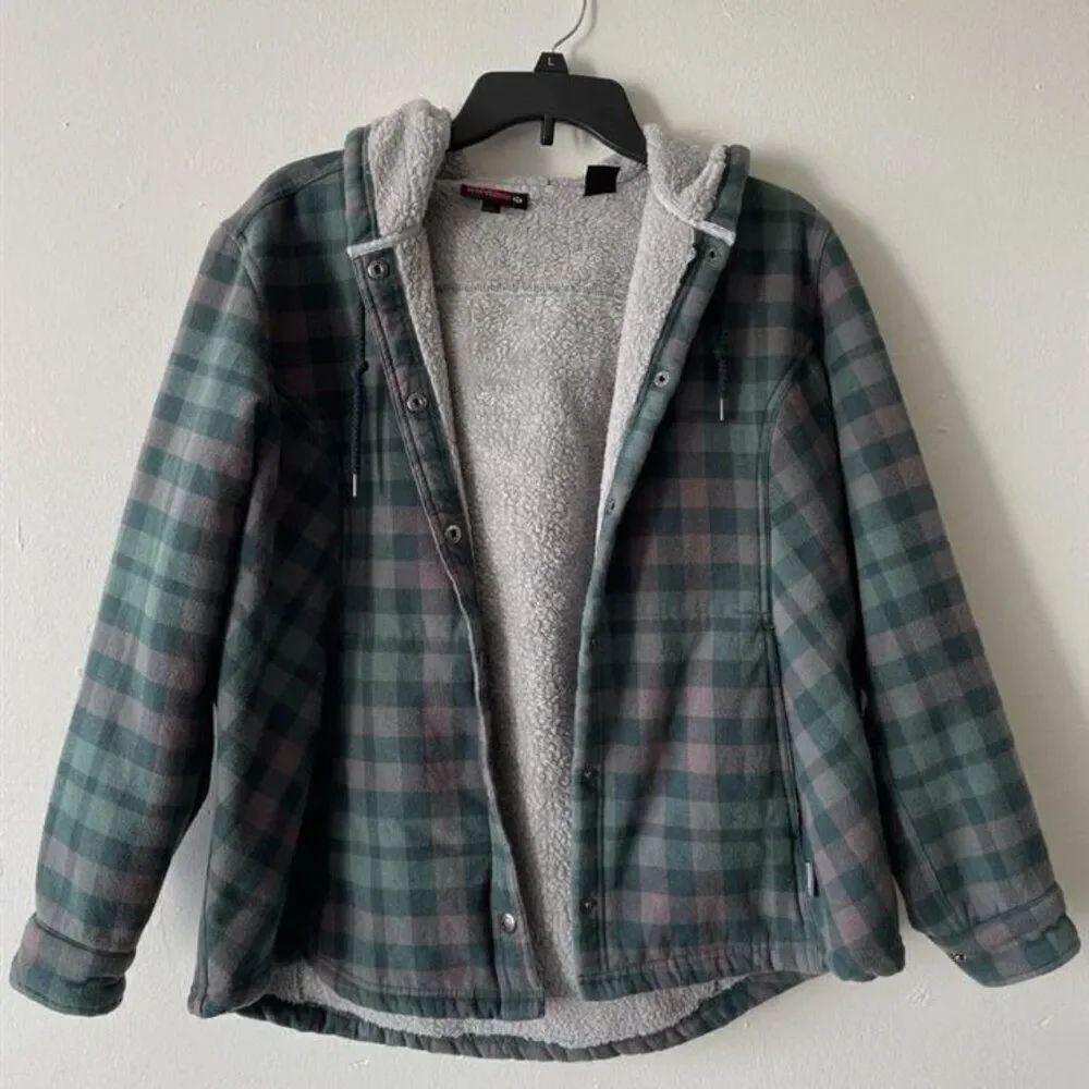 Men's Bucksaw Flannel Hooded Shacket in XL